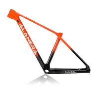 DHNCBGFZ 29er Mountain Bike Frame XS/S/M/L Carbon Fibre Frame Off-Road Disc Brake Frame 12 * 148mm Thru-Axle Boost Frame BB92mm Internal Routing XC/AM/DH(Orange,M)