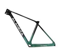 DHNCBGFZ 29er Mountain Bike Frames 15" 16" 17" 19" Full Carbon Bike Frame Disc Brake 12 * 148mm Boost Thru Axle Frame Internal Routing BB92(Green,29 * 15'')