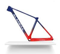 DHNCBGFZ 29er Mountain Bikes Frame XS/S/M/L Carbon Disc Brake MTB Frame 12 * 148mm Boost Thru Axle Frame Internal Routing(Blue red,XS)