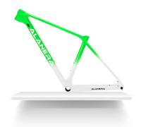 DHNCBGFZ 29er Mountain Bikes Frame XS/S/M/L Carbon Disc Brake MTB Frame 12 * 148mm Boost Thru Axle Frame Internal Routing(Green white,M)