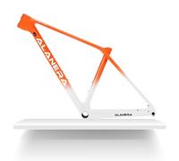 DHNCBGFZ 29er Mountain Bikes Frame XS/S/M/L Carbon Disc Brake MTB Frame 12 * 148mm Boost Thru Axle Frame Internal Routing(Orange white,XS)