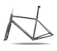 DHNCBGFZ Gravel Road Bikes Frameset 700C 44cm 47cm 50cm 53cm Aluminum Alloy Disc Brake Bike Frame Thru Axle 100/142mm Frame BSA BB68mm(Gray,50cm)