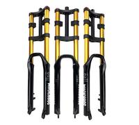 DHNCBGFZ Mountain Bike Front Suspension Fork 26 27.5 29 Inch Disc Brake DH Air Fork 1-1/8" Straight Bike Fork Travel 160mm 9 * 100mm QR Manual Lockout(Gold,26in)