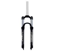 DHNCBGFZ Mountain Bike Suspension Fork 26"/27.5"/29" 100mm Travel Aluminium Alloy Lightweight Front Fork Disc Brake 28.6mm Threadless Straight Bicycle Front Fork(Black,26in)