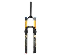 DHNCBGFZ Mountain Bike Suspension Fork 26in 27.5in Travel 160mm Rebound Adjust Straight/Tapered Tube 28.6mm QR 9mm Manual Lockout Bike Air Forks(Black Gold,Tapered 27.5in)