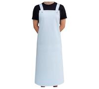 DHNDSDP Cowhide Industrial Apron PVC Water Proof Aprons Wide Shoulder Straps L43.3 Extended Length does not Peel