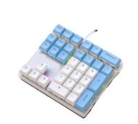 DhnvGCSge Numeric Keyboard 33Keys Blue Mechanical Shaft RGB PBT Keycaps Compatible With Treasury Accounting Finance(K33 blue white)
