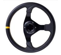 DhnvGCSge Steering Wheel Control Frame 12.6inch Leather Racing Drift PC Sim Game Aluminum 6061-T6 PCD=70mm(Leather-Yellow)