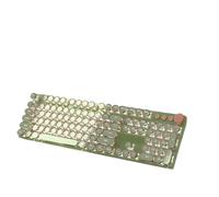 DhnvGCSge V20 Punk Typewriter Mechanical Gaming Keyboard 104 Round Keycaps LED White Backlit Key Wire Separation Design Compatible With(Green)