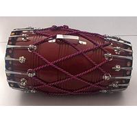 Dholak Handmade Wooden Indian Folk Musical Instrument Dholak Drum Tied Rope Design