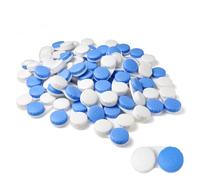 Dhoptical 50 Pcs Contact Lens Case Candy Colorful R/L With letters Large Size For Travel and Ourdoors (Blue 50 Piece)