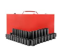 Dhouse 35 Piece Adapter Socket Impact Sockets Set 1/2 Inch Impact Converter Adapter Set 8-32mm Socket Spindle Axle Nut Garage Workshop Auto Truck Repair Manual Tool