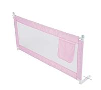 Dhouse Bed Guard 150x80CM Bed Rail Foldable and Adjustable Bed Rail for Protecting Your Children Toddler Bed Guard Adjustable Height Anti-Fall Bed Guard(Pink)