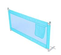 Dhouse Bed Guard 150x80CM Bed Rail Foldable and Adjustable Bed Rail for Protecting Your Children Toddler Bed Guard Adjustable Height Anti-Fall Bed Guard(Blue)