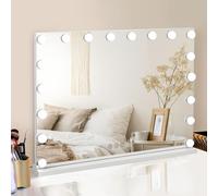 Dhouse Hollywood Vanity Mirror with Lights 80 x 60 x 12 cm Makeup Mirror with USB Port 3 Color Touch Control Brightness Dressing Table Large Hollywood Mirror 18 LED