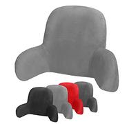 Dhouse Reading Pillow 58x40x25cm Lumbar Support Cushion with Removable Cover TV Relax Pillow Sofa Chair Back Supports Pillow Plush Backrest for Arm Back Head Pregnancy Lumbar Support (Grey)