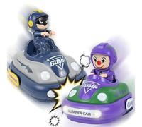 Dhqkqg 2 Pack Remote Control Bumper Cars Toys for Kids, RC Spielzeug with Ejecting Drivers, mit Sound Effect und LED-Licht, Family Party Games Chirstmas Birthday Gifts (Bat)