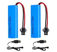 Dhqkqg 2 Pcs 3.7V 800mah Li-Ion Battery, Rechargea