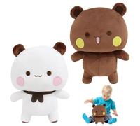 Dhqkqg 2Pcs Bubu Dudu Stuffed Animal, Bubu Dudu Panda Bear Figure Toys, Cartoon Plush Toy, Adorable Soft Plush Animal Pillow, Birthday Party Gifts for Boys and Girls