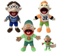 Dhqkqg 3 Pcs Jeffy Puppet Plush Toy Doll, 40cm Jeffy Hand Puppet for Play House, Mischievous Funny Puppets Toy with Working Mouth, Sml Puppets Soft Plush Toy for Kids Party Role-Playing