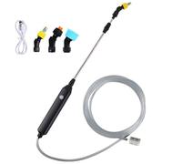 Dhqkqg Battery Powered Sprayer, 3.7v Battery Powered Sprayer with Telescopic Wand, 3m Hose, 3 Nozzles, Electric Garden Plant Sprayer, Portable Spray Wand for Garden Yard Lawn Weeds (2400 mAh)