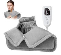 Dhqkqg Heating Pad for Neck and Shoulders,Electric Neck Heating Pad with 6 Temperature Levels and 4 Timing Settings Machine,Overheat Protection,Machine Washable,Gifts for Women Man Mom Dad (58x42cm)