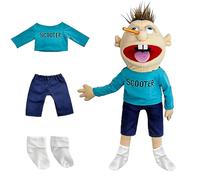 Dhqkqg Jeffy Puppet Plush Toy Doll, 55cm Mischievous Funny Puppe for Play House, Funny Puppet's Toy, for Party Role-Playing (Scooter)