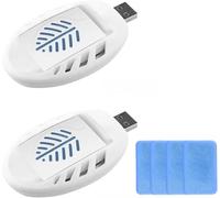 Dhqkqg USB Mosquito Repellent Plug In, 2pcs USB Mosquito Repellent Plug In with 105 RepellentTablets, Portable Electric Mosquitos Repeller, for Outdoor, Summer Home