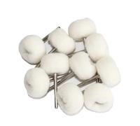 DHRCONPA 1Inch 2.35/3mm Shank Wool Felt Grinding Sanding Buffing Wheel Cotton Thread Polishing Brush