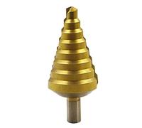 DHRCONPA High Speed Steel Multiple Hole 8 Sizes 10/15/20/25/30/35/40/45mm Step Drill Bit 8 Steps Cone Drill Bit Hole Groove Metal Wood Cut