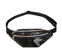 DHRH Bum Bag for Women and Men,Girls Wild Bum Bag High Capacity Sports Bag Pack Shiny Bumbag Sparkle Waist Bag For Running Ridding (Black)