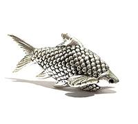DHRUVS COLLECTION 999 Oxidized Pure Solid Silver Fish/Chandi Ki Machli for Astrological and Lal Kitab Remedy | Silver for Vastu, Pooja, Housewarming and Gift - Small