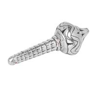 DHRUVS COLLECTION Silver Hindu Religious Lord Hanuman - Bajrang Bali Gadha for Pooja, Temple Decor & Gifting Purpose - Small Size, 3.3 x 2.9 Centimeters