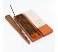 Dhrya Khalira Oud Luxury Hand-Made Natural Masala Incense Sticks - Organic, Charcoal-Free Oudh, Amber & Spices Scent for Aromatherapy & Meditation (33 Sticks + Indian Rosewood Holder)
