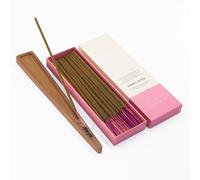 Dhrya Sakura Al-Dar Cherry Blossom Luxury Hand-Made Natural Masala Incense Sticks - Organic, Charcoal-Free Floral & Fruity Scent for Aromatherapy & Meditation (33 Sticks + Indian Rosewood Holder)