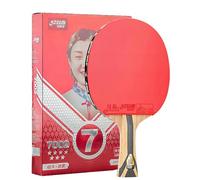 DHS 7002 Professional Ping Pong Paddles Carbon Fiber Table Tennis Rackets with 5 Wood 2 Aryslate Carbon Blade