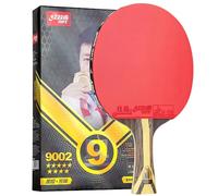 DHS 9 Star 9002/9006 Table Tennis Racket, Professional 5 Wood 2 ALC Offensive Ping Pong Paddle with Hurricane 3 Sticky Rubber (9002-FL-Longhandle)