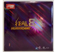 DHS Hurricane 8 Table Tennis Rubber (Red, 2.15mm)