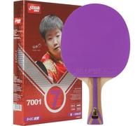DHS Ping Pong Paddle Professional Racket - Table Tennis Racket with Carrying Case - ITTF Approved Rubber for Tournament Play - Best Table Tennis Paddle (7001-Shakehand-Purple)