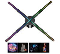DHsdlpLU 3D LED Advertising Hologram Fan Projector Advertising Intelligence Display WiFi Projector 19.17“ Holographic LED with Remote and Bluetooth Massive Material Library