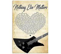 DHsigns Guitar Nothing Else Matters So Close No Matter How Far Poster Retro Metal Tin Sign Poster Vintage Aluminum Sign for Home Coffee Gifts Best Farmhouse Decor Gift for Women Men Friends 8×12inch
