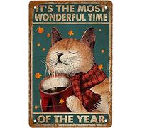 DHsigns Vintage Metal Tin Sign 8×12inch-Its The Most Wonderful Time of The Year -Kitchen Cafe Pub Garage Beer Porch Restaurant Plaques Wall Poster Art Retro Decor