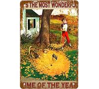 DHsigns Vintage Metal Tin Sign 8×12inch-Its The Most Wonderful Time of The Year -Kitchen Cafe Pub Garage Beer Porch Restaurant Plaques Wall Poster Art Retro Decor