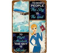 DHsigns Vintage Metal Tin Sign 8×12inch-to Most People The Sky is The Limit Passport -Kitchen Cafe Pub Garage Beer Porch Restaurant Plaques Wall Poster Art Retro Decor
