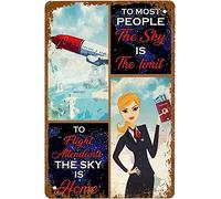 DHsigns Vintage Metal Tin Sign 8×12inch-to Most People The Sky is The Limit Passport -Kitchen Cafe Pub Garage Beer Porch Restaurant Plaques Wall Poster Art Retro Decor