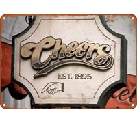 Dhsjncmoiu Cheers Bar Classic Sitcom TV Show Poster Vintage Metal Tin Sign For Office/Home/Classroom/Bathroom Decor 8X12 Inch