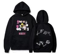DHSPKN Skz Merch Hoodie Album SKZ CASE 143 Felix Jisung Minho Hooded Sweater Woman Pullover Top for Male and Female, C-black, Large