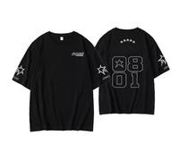 DHSPKN Stray Kids 5 Star Album Merch T Shirt Felix Jisung Hyunjin Minho Bangchan Changbin Concerts Tee Unisex Tops, Black-01, S