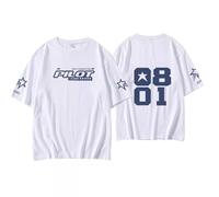 DHSPKN Stray Kids 5 Star Album Merch T Shirt Felix Jisung Hyunjin Minho Bangchan Changbin Concerts Tee Unisex Tops, White-01, L