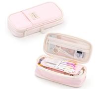 DHSUN Pencil Case Girls Pencil Case 4 Compartments Pencil Case Teenager Pencil Case Adult Pencil Case Girls Cool Things for Teenage Girls, pink, For students